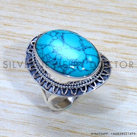 Turquoise 925 Sterling Silver Ring (SJWR-1614) Turquoise 925 Sterling Silver Ring (SJWR-1614)