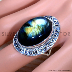 Labradorite 925 Sterling Silver Ring (SJWR-1618)