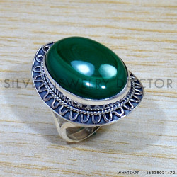Malachite 925 Sterling Silver Ring (SJWR-1619)