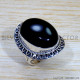 Black Onyx 925 Sterling Silver Ring (SJWR-1620)