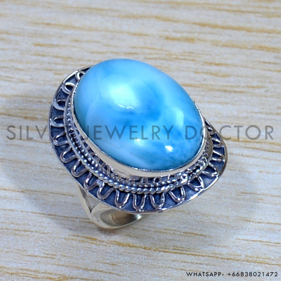Larimar 925 Sterling Silver Ring (SJWR-1621) Larimar 925 Sterling Silver Ring (SJWR-1621)