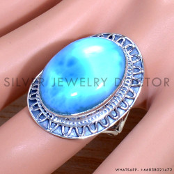 Larimar 925 Sterling Silver Ring (SJWR-1621)