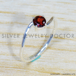 Garnet 925 Sterling Silver Ring (SJWR-1626)