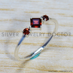 Garnet 925 Sterling Silver Ring (SJWR-1631)