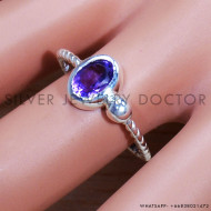 Amethyst 925 Sterling Silver Ring (SJWR-1632) Amethyst 925 Sterling Silver Ring (SJWR-1632)