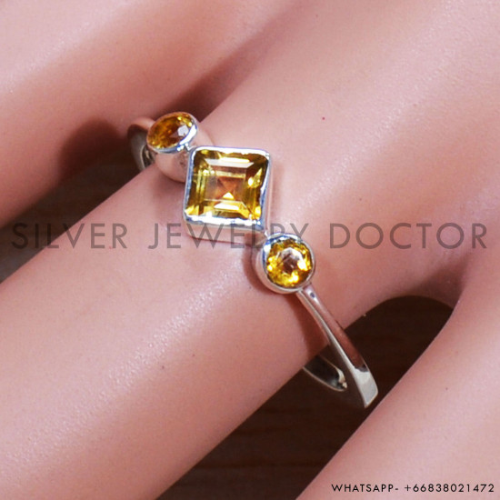 Citrine 925 Sterling Silver Ring (SJWR-1634) Citrine 925 Sterling Silver Ring (SJWR-1634)