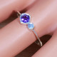 925 Sterling Silver Amethyst Gemstone Jewelry Finger Ring SJWR-1640