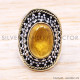 Citrine 925 Sterling Silver Ring (SJWR-165) Citrine 925 Sterling Silver Ring (SJWR-165)