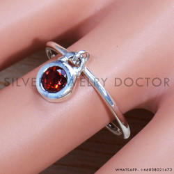Garnet 925 Sterling Silver Ring (SJWR-1664)