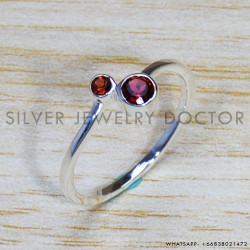 Garnet 925 Sterling Silver Ring (SJWR-1665) Garnet 925 Sterling Silver Ring (SJWR-1665)