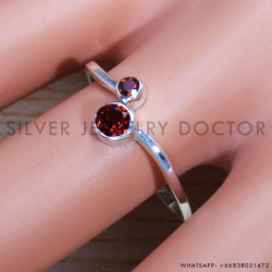 Garnet 925 Sterling Silver Ring (SJWR-1665)
