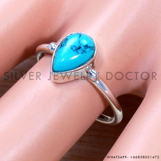 Turquoise 925 Sterling Silver Ring (SJWR-1667) Turquoise 925 Sterling Silver Ring (SJWR-1667)