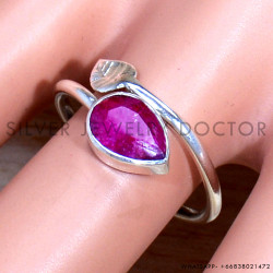 Ruby 925 Sterling Silver Ring (SJWR-1669)