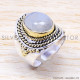 Rainbow Moonstone 925 Sterling Silver Ring (SJWR-168) Rainbow Moonstone 925 Sterling Silver Ring (SJWR-168)