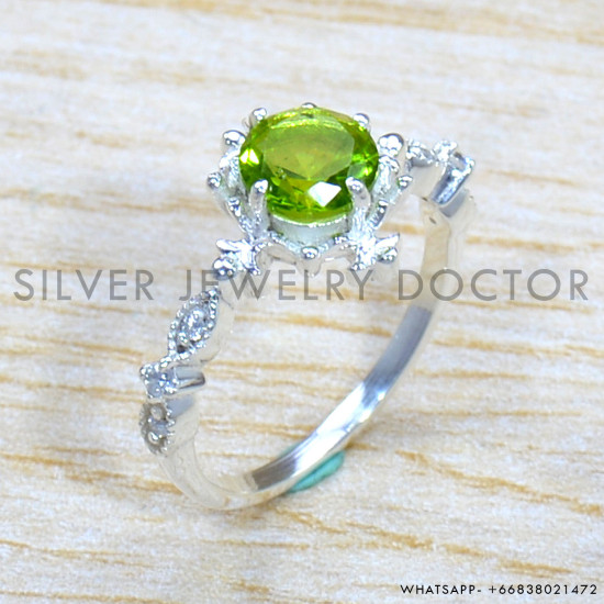 Peridot 925 Sterling Silver Ring (SJWR-1683) Peridot 925 Sterling Silver Ring (SJWR-1683)