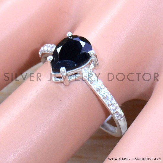 Black Onyx 925 Sterling Silver Ring (SJWR-1687)