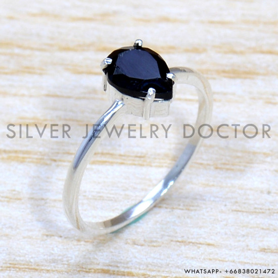 Black Onyx 925 Sterling Silver Ring (SJWR-1689)