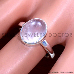 Rose Quartz 925 Sterling Silver Ring (SJWR-1696)