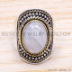 Rainbow Moonstone 925 Sterling Silver Ring (SJWR-170) Rainbow Moonstone 925 Sterling Silver Ring (SJWR-170)