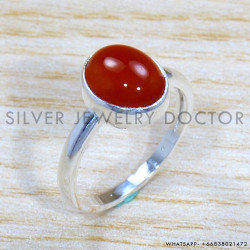 Carnelian 925 Sterling Silver Ring (SJWR-1701) Carnelian 925 Sterling Silver Ring (SJWR-1701)