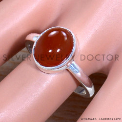 Carnelian 925 Sterling Silver Ring (SJWR-1701)