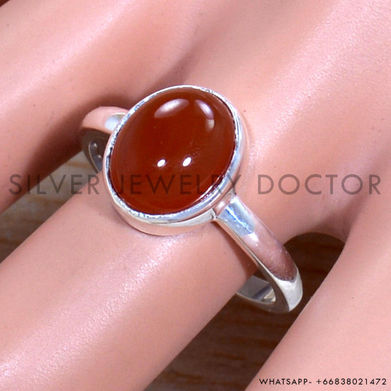 Carnelian 925 Sterling Silver Ring (SJWR-1701) Carnelian 925 Sterling Silver Ring (SJWR-1701)