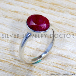 Ruby 925 Sterling Silver Ring (SJWR-1702) Ruby 925 Sterling Silver Ring (SJWR-1702)