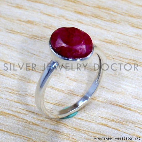 Ruby 925 Sterling Silver Ring (SJWR-1702) Ruby 925 Sterling Silver Ring (SJWR-1702)