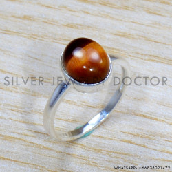 Tiger Eye 925 Sterling Silver Ring (SJWR-1704) Tiger Eye 925 Sterling Silver Ring (SJWR-1704)