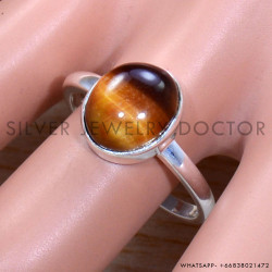 Tiger Eye 925 Sterling Silver Ring (SJWR-1704)