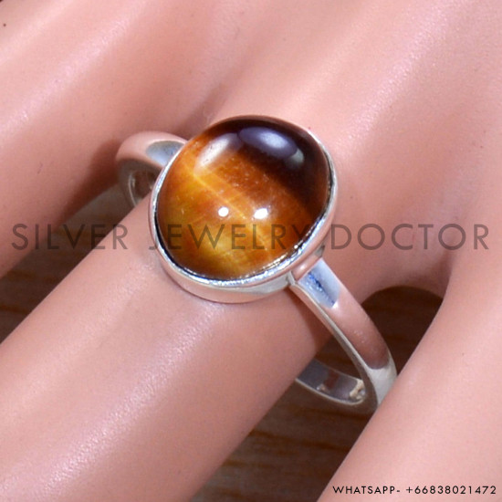 Tiger Eye 925 Sterling Silver Ring (SJWR-1704)