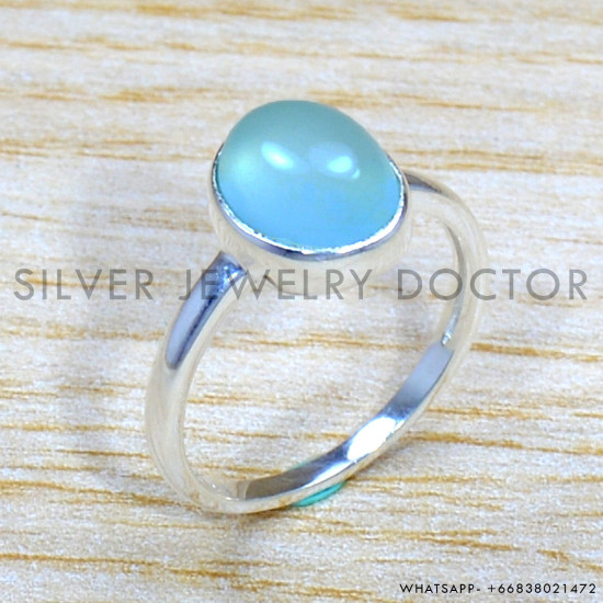 Chalcedony 925 Sterling Silver Ring (SJWR-1708)