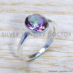 Mystic Topaz 925 Sterling Silver Ring (SJWR-1709) Mystic Topaz 925 Sterling Silver Ring (SJWR-1709)