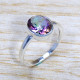 Authentic 925 Sterling Silver Jewelry Nice Mystic Topaz Gemstone Ring SJWR-1709