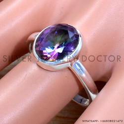 Mystic Topaz 925 Sterling Silver Ring (SJWR-1709)