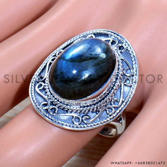 Labradorite 925 Sterling Silver Ring (SJWR-1723)