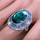 Emerald 925 Sterling Silver Ring (SJWR-1725)