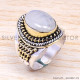 Rainbow Moonstone 925 Sterling Silver Ring (SJWR-173) Rainbow Moonstone 925 Sterling Silver Ring (SJWR-173)