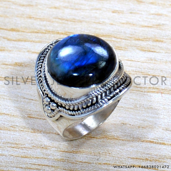 Labradorite 925 Sterling Silver Ring (SJWR-1736)