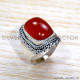 Carnelian 925 Sterling Silver Ring (SJWR-1741)