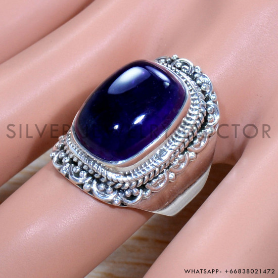 Amethyst 925 Sterling Silver Ring (SJWR-1743)