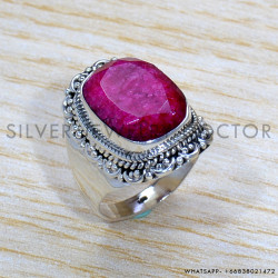 Ruby 925 Sterling Silver Ring (SJWR-1744)
