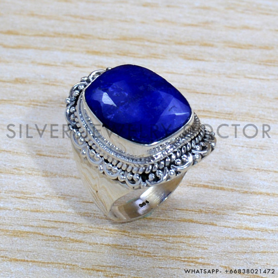 Sapphire 925 Sterling Silver Ring (SJWR-1745)