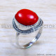 Coral 925 Sterling Silver Ring (SJWR-1754)