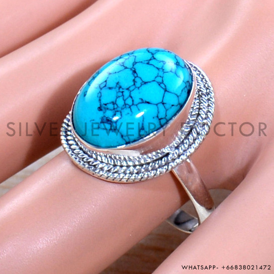 Turquoise 925 Sterling Silver Ring (SJWR-1755)