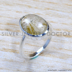Golden Rutile 925 Sterling Silver Ring (SJWR-1762) Golden Rutile 925 Sterling Silver Ring (SJWR-1762)