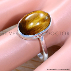 Tiger Eye 925 Sterling Silver Ring (SJWR-1764)