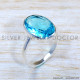 Blue Topaz 925 Sterling Silver Ring (SJWR-1768)
