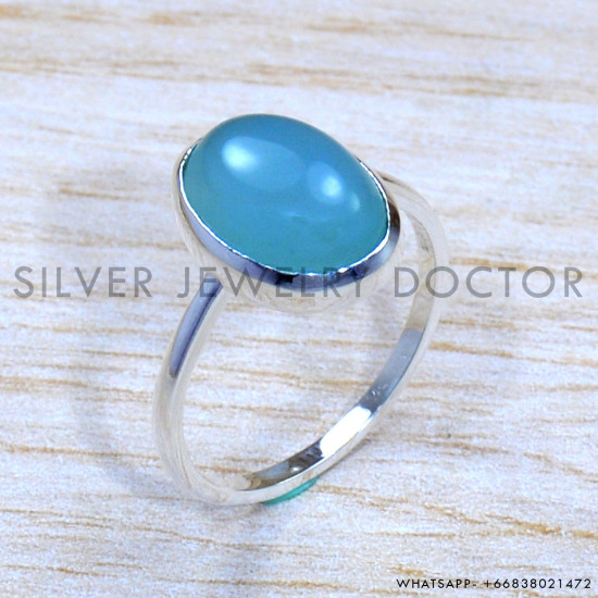 Chalcedony 925 Sterling Silver Ring (SJWR-1770)
