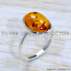 Amber 925 Sterling Silver Ring (SJWR-1773) Amber 925 Sterling Silver Ring (SJWR-1773)